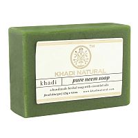 Мыло Чистый Ним, ручная работа (Pure Neem handmade soap), 125 гр Khadi Natural